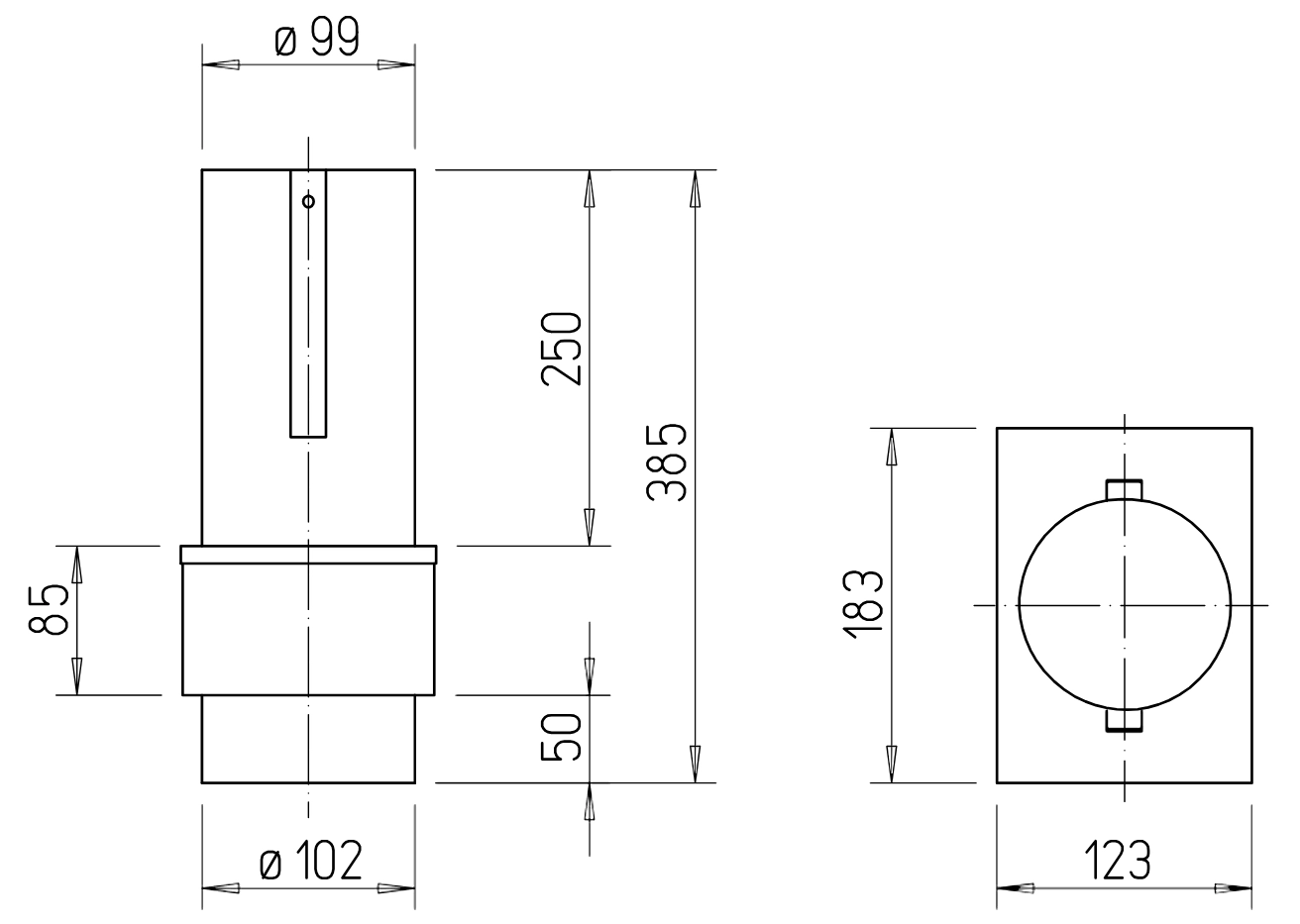 Helios ELS-D 100, Brandschutz-Deckenschott HE/ELS-D/100