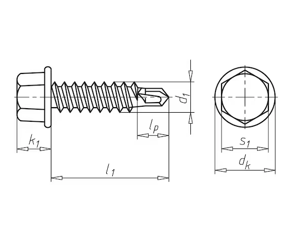 Würth Bohrschraube Sechskantkopf m. Flansch 4,2 x 19