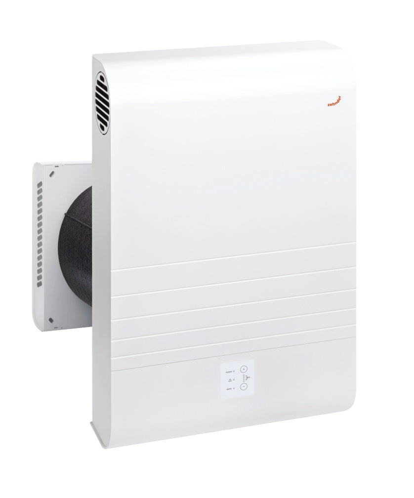 Zehnder Komfort-Lüftungsgerät ComfoAir 70 mit eingebauter Feuchte-Sensorplatine und Außenwandhaube