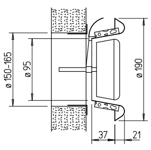 Helios KTV 150/160, KTVA 160, Kunststoff-Tellerventil HE/KTV/150/160/KTVA/160
