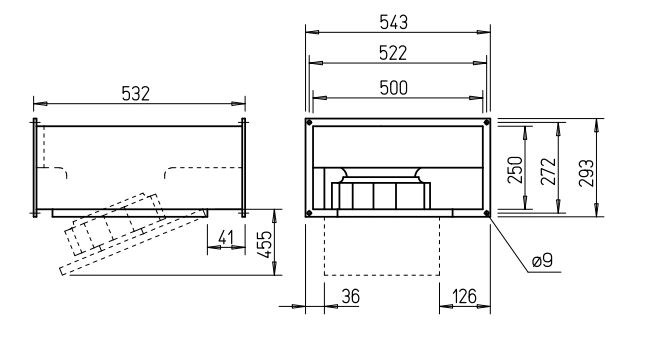 Helios Kanalventilator KRW 225/2/50/25