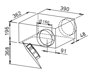 Helios Radial-Rohrventilator SVR 160 K SlimVent