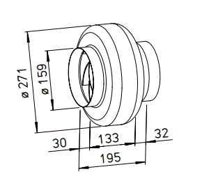 Helios Radial-Rohrventilator RR EC 160