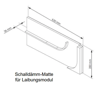 Zehnder Schalldämm-Matte für Laibungsmodul ComfoSpot 55 Twin