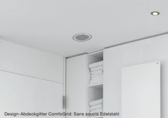 Zehnder Design-Gitter CLRF / TVA, Sans soucis, weiß, Durchmesser 160 mm, inklusive Filter