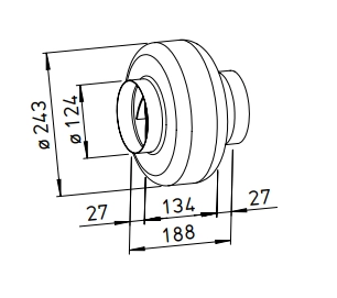 Helios Radial-Rohrventilator RR EC 125