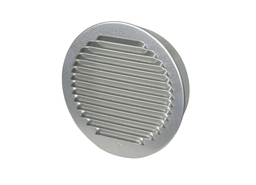 pro Wetterschutzgitter rund, NW 80, Aluminium gespresst, alu natur
