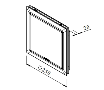 Helios Ventilatoreinsatz mit Fassade ELS NFC black