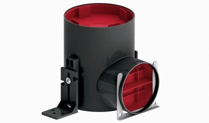 Zehnder Luftdurchlassgehäuse TVA-P 90, DN 125, 1 x 90 mit Montagewinkel, Höhe 165 mm