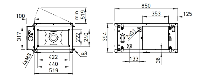 Helios Außenluftbox ALB EC 40/20 WW