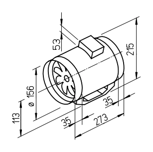 Helios Multivent-Rohrventilator MV EC 160