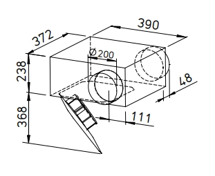 Helios Radial-Rohrventilator SVR EC 200 B SlimVent EC