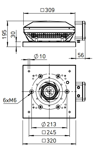 Helios Horizontal-Dachventilator RDW EC 180