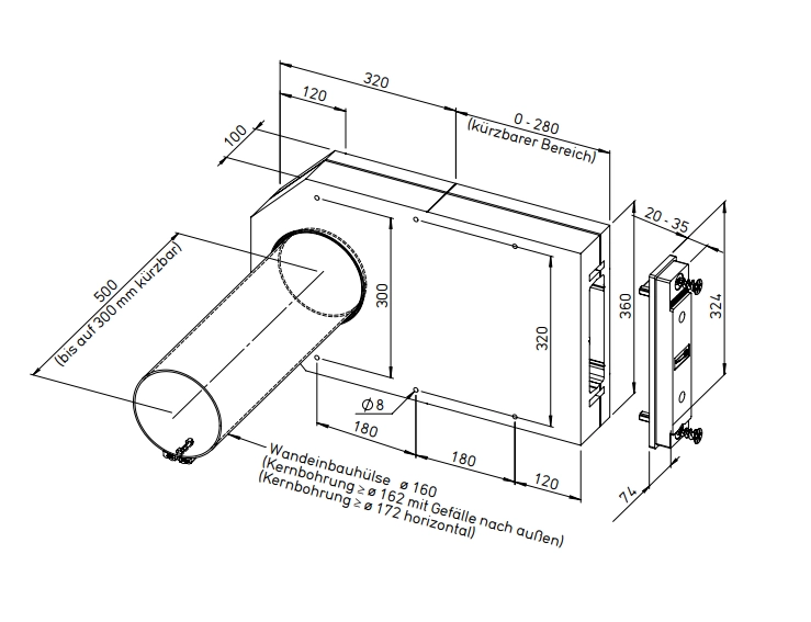 Helios Rohbaupaket KWL 45-160 LE-RP