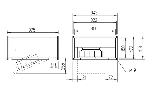 Helios Kanalventilator KRW EC 180/30/15