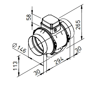 Helios Multivent-Rohrventilator MV EC 150