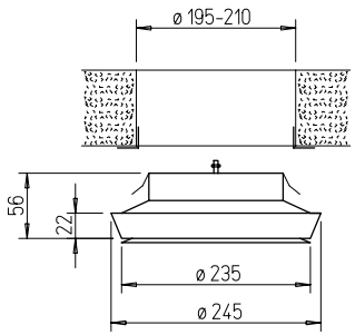 Helios TVZ 200, KTVZ 200, Zuluft-Tellerventil, DN 200 mm HE/TVZ/200/KTVZ/200