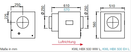 Helios HygroBox KWL HBX 500 WW L