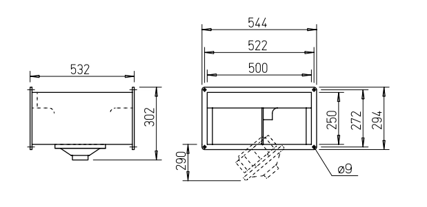 Helios Kanalventilator KVD 225/4/50/25