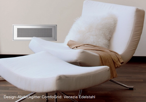 Zehnder Design-Gitter CLF, Venezia, weiß, 350 x 130 mm