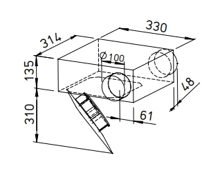 Helios Radial-Rohrventilator SVR 100 C SlimVent