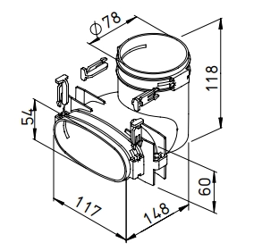 Helios FlexPipe Übergang 90° FRS-ÜV 51-75