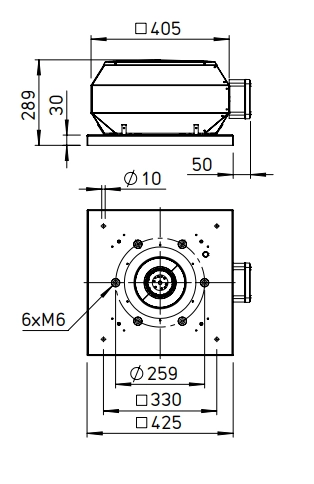 Helios Dachventilator VDW EC 200, vertikal