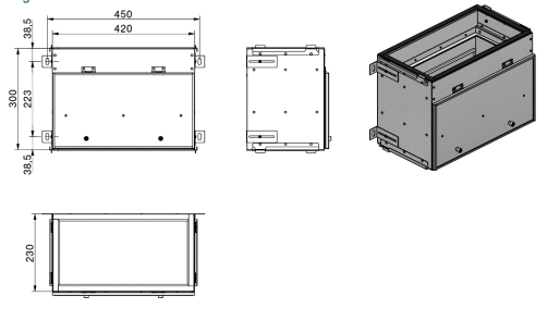Zehnder Filtergehäuse CW-F 420 inklusive Klemmleisten und Befestigungsmaterial