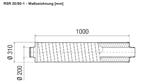 Maico Rohrschalldämpfer RSR 20/50-1