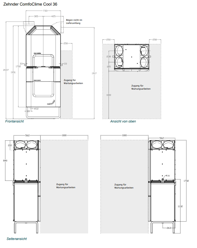 Zehnder Kühleinheit ComfoClime Cool 36