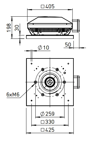 Helios Radial-Dachventilator RDW 225/2