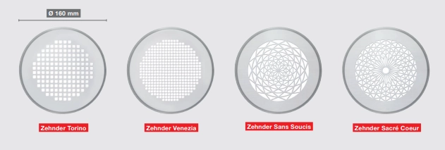 Zehnder Design-Gitter CLRF / TVA, Sans soucis, weiß, Durchmesser 160 mm, inklusive Filter