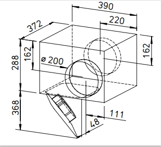 Helios Radial-Rohrventilator SVS EC 200 B SlimVent EC