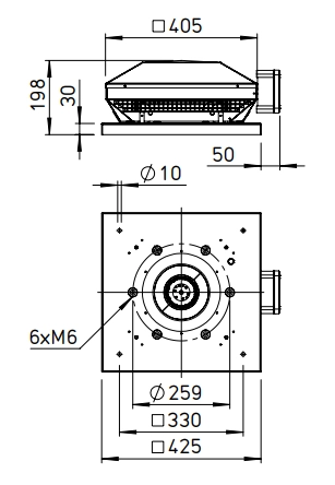 Helios Radial-Dachventilator RDW 200/4