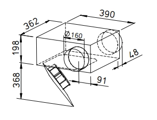 Helios Radial-Rohrventilator SVR EC 160 B SlimVent EC