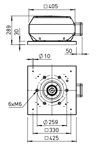 Helios Dachventilator VDW EC 225 A, vertikal