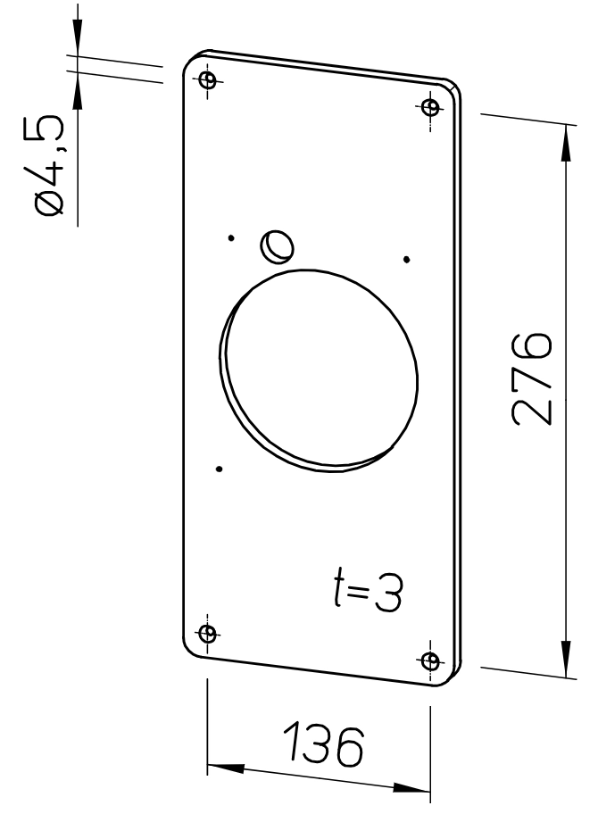 Helios MBR 90 160 300, Montageblende aus Kunststoff zu BAUREIHEN R 90 / HR 90 HE/MBR/90/160/300