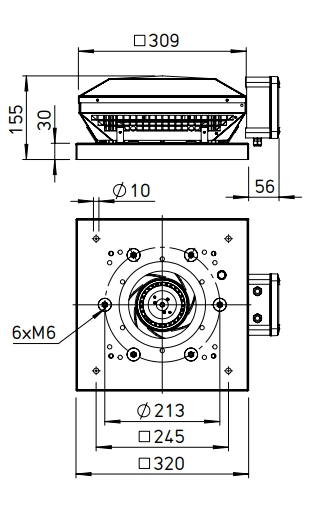Helios Radial-Dachventilator RDW 180/2
