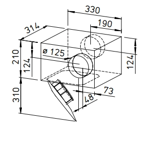 Helios Radial-Rohrventilator SVS 125 B SlimVent