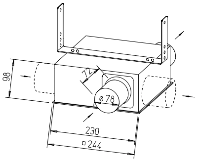 Helios Radial-Rohrventilator SlimVent SVV 80