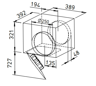 Helios Radial-Rohrventilator SVR EC 250 SlimVent EC