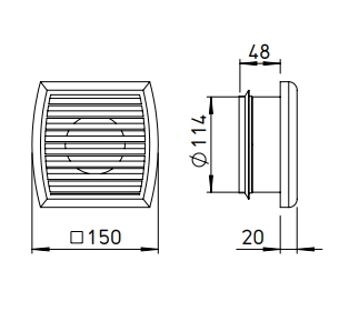 Helios Fassadenblende ZLA 125 FB