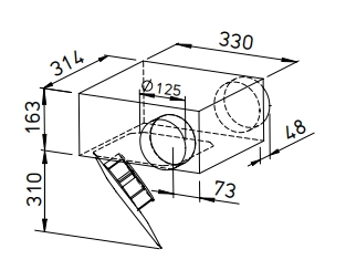 Helios Radial-Rohrventilator SVR EC 125 SlimVent EC