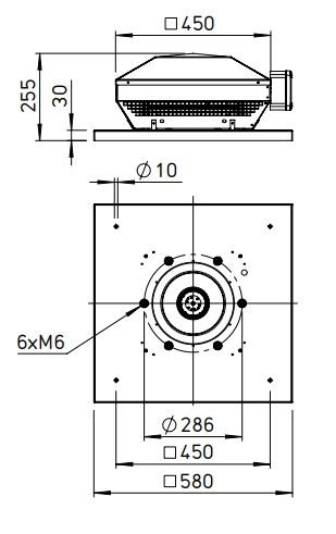 Helios Radial-Dachventilator RDW 250/4