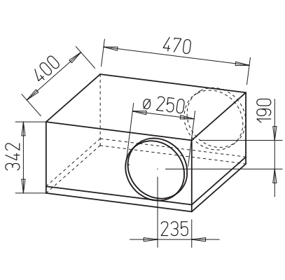 Helios Rohrventilator SB 250 E SILENTBOX