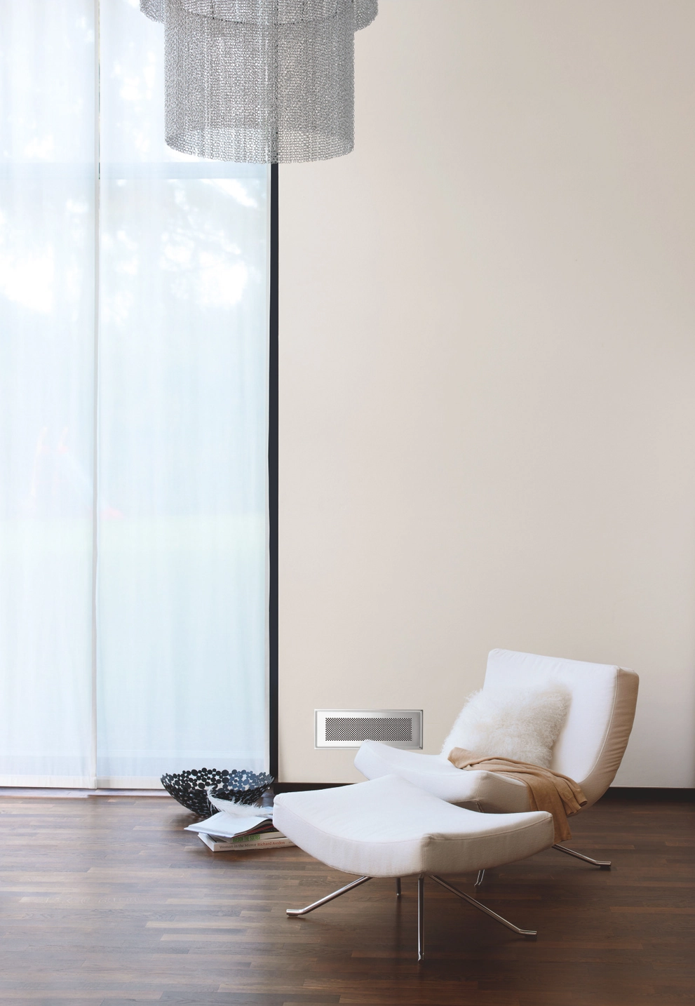 Zehnder Design-Gitter CLF, Roma, Edelstahl, 350 x 130 mm