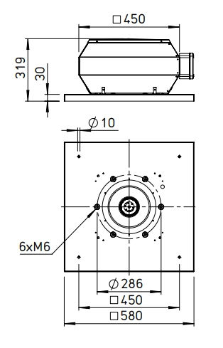 Helios Dachventilator VDW EC 250, vertikal