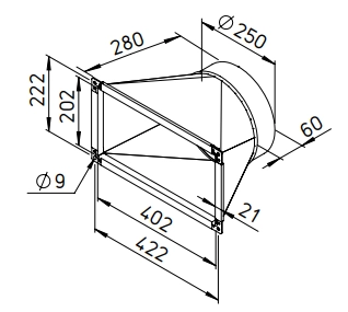 Helios Übergangsstück ALB-ÜS 40/20