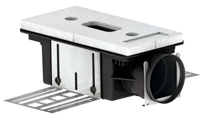 Zehnder Luftdurchlassgehäuse CLD-P 90, 1 x DN 90 stirnseitig, Höhe 115 mm