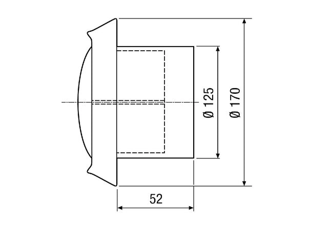 Maico Tellerventil TM-V2A 12, Edelstahl